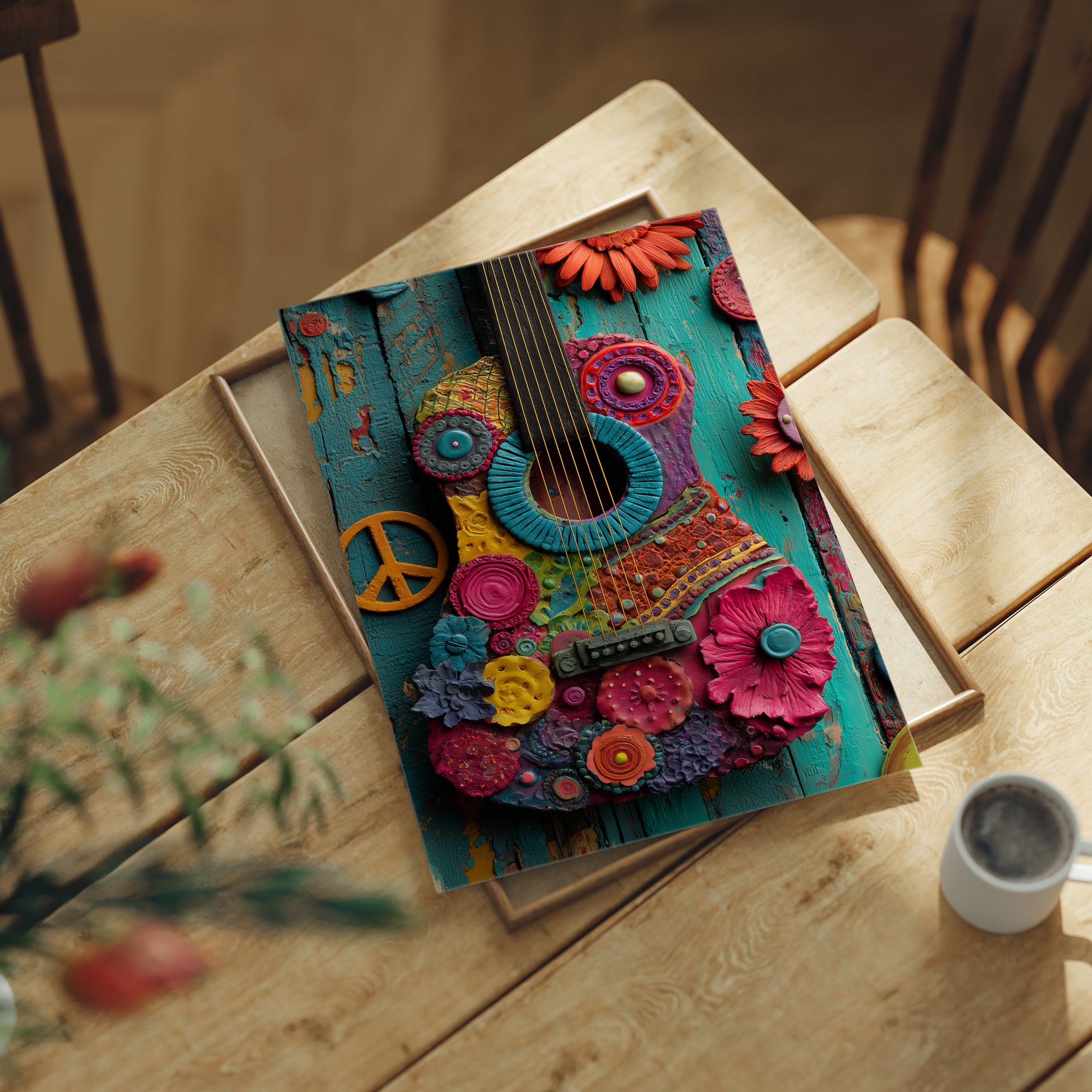 Peace and Petals Guitar