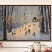 Lantern Glow in the Winter Woods