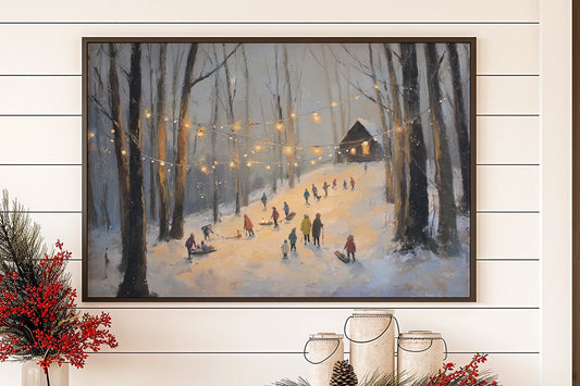 Lantern Glow in the Winter Woods