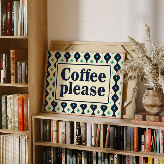 Coffee Please Retro Kitchen Sign
