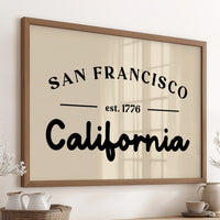 San Francisco California Est 1776