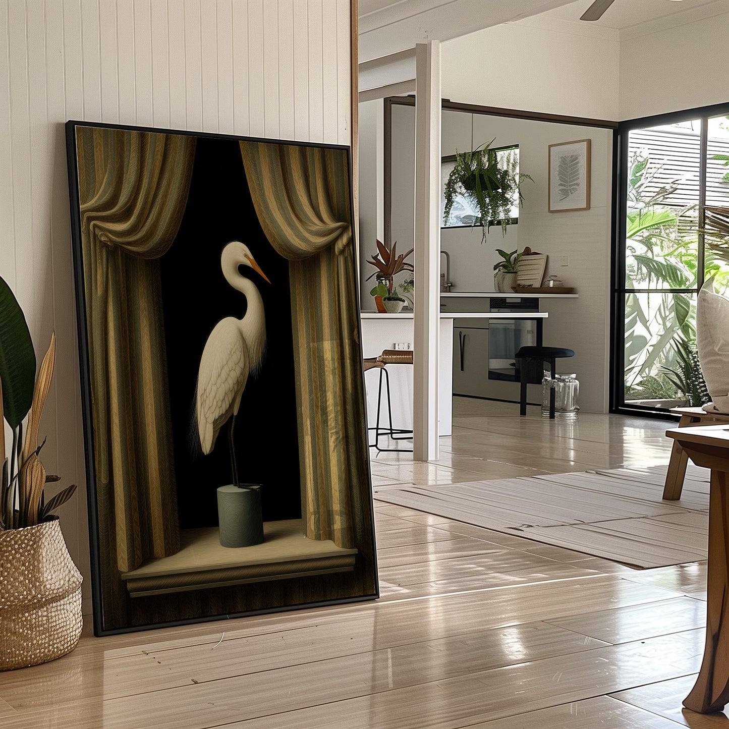 Gilded Stillness Behind The Curtain