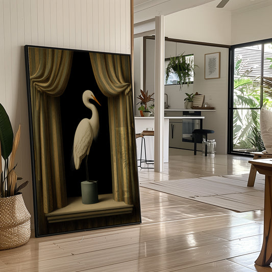Gilded Stillness Behind The Curtain