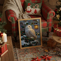 Snowy Owl By Lantern Glow