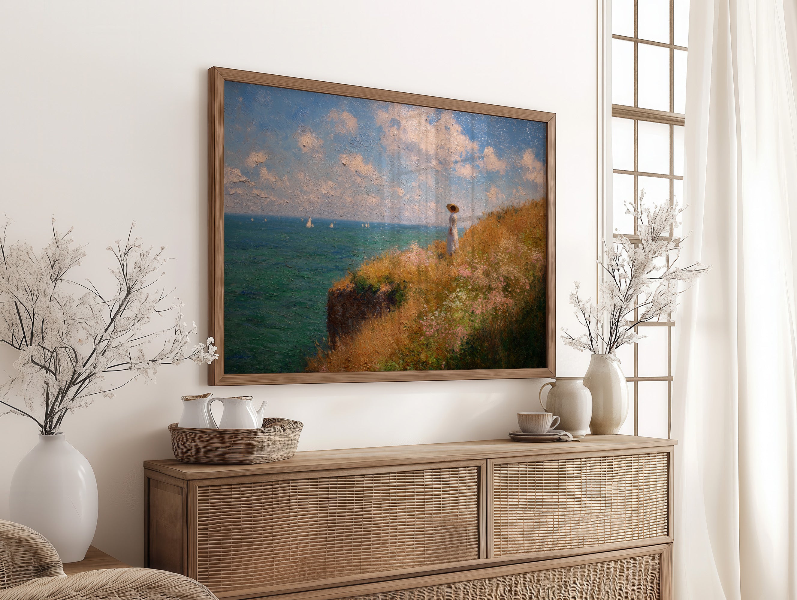 Seaside Reverie on Golden Cliffs