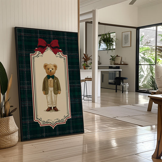 The Gentleman Bear With Emerald Bow