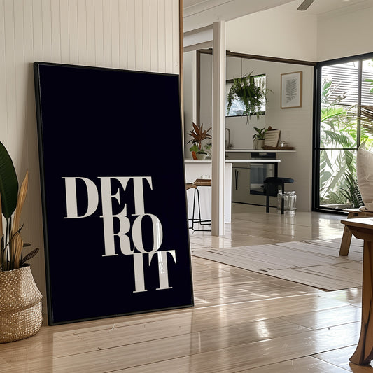 Detroit Bold Typography Print