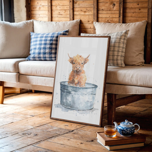 Little Highland in a Tin Bath