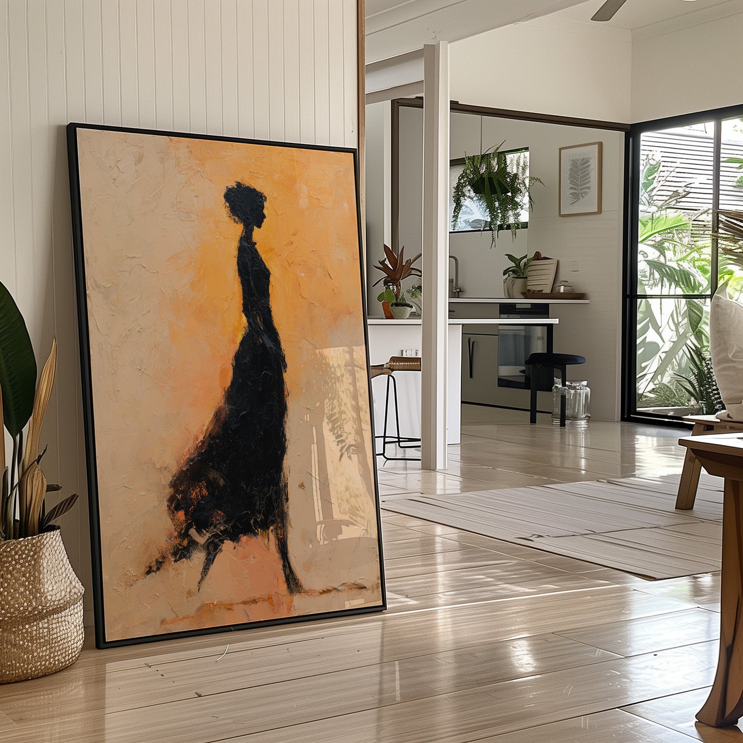 Silhouette In Golden Ember