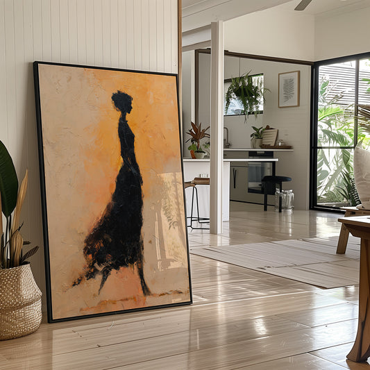 Silhouette In Golden Ember