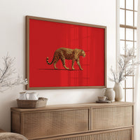 Leopard in Crimson Silence