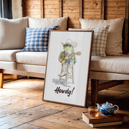 Cowboy Frog Howdy