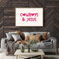 Cowboys and Jesus Western Wall Art