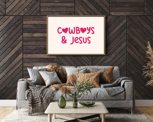 Cowboys and Jesus Western Wall Art