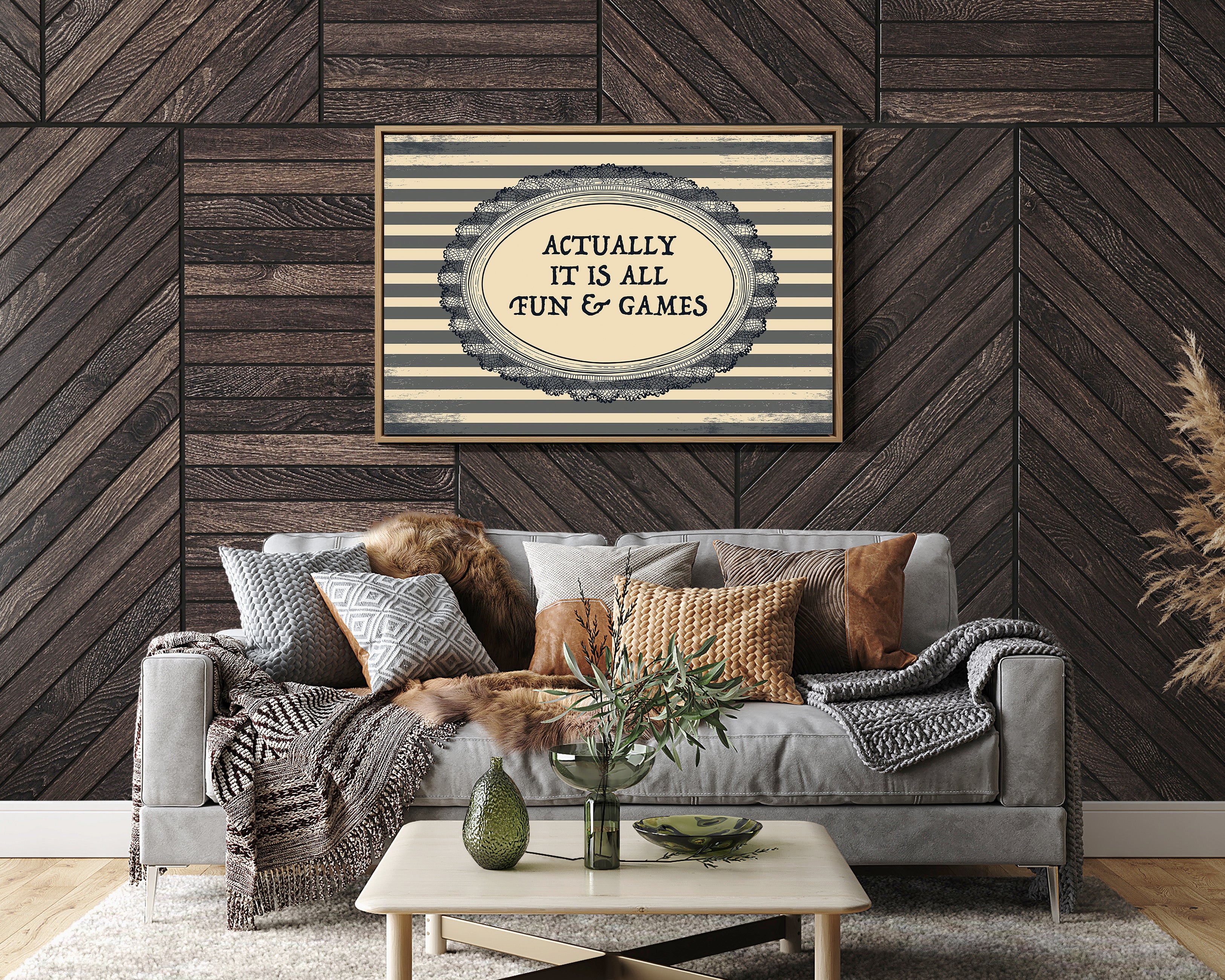 Actually It Is All Fun and Games Vintage Wall Art