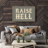 Raise Hell Western Typography Wall Art