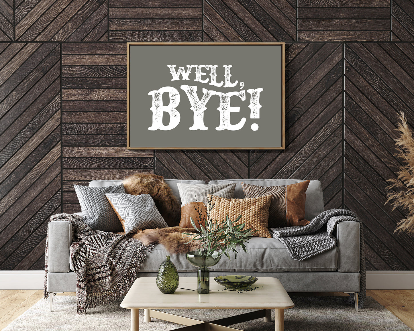 Well Bye Western Quote Wall Art