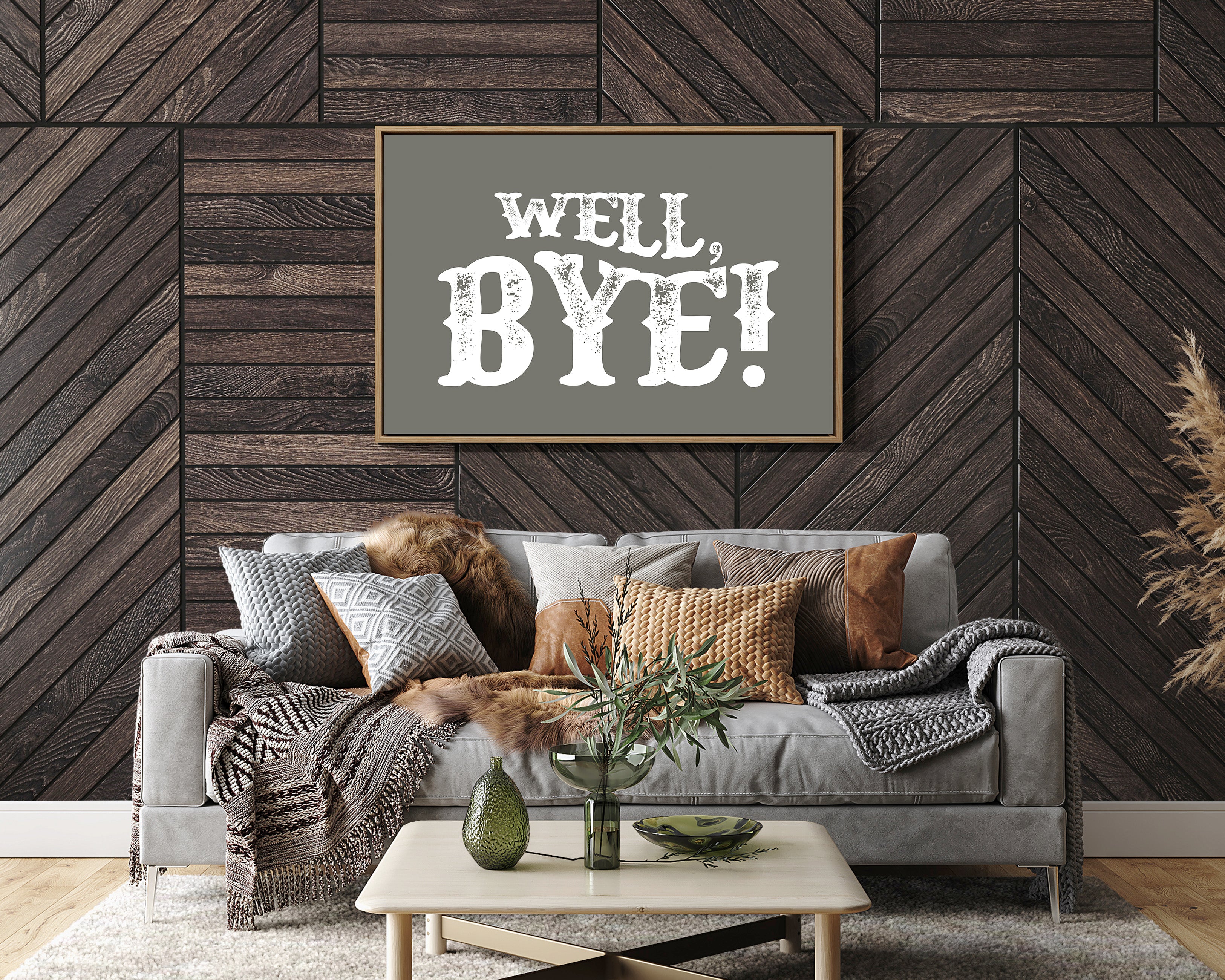 Well Bye Western Quote Wall Art
