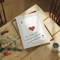 Ace Of Hearts Motivational Card Print