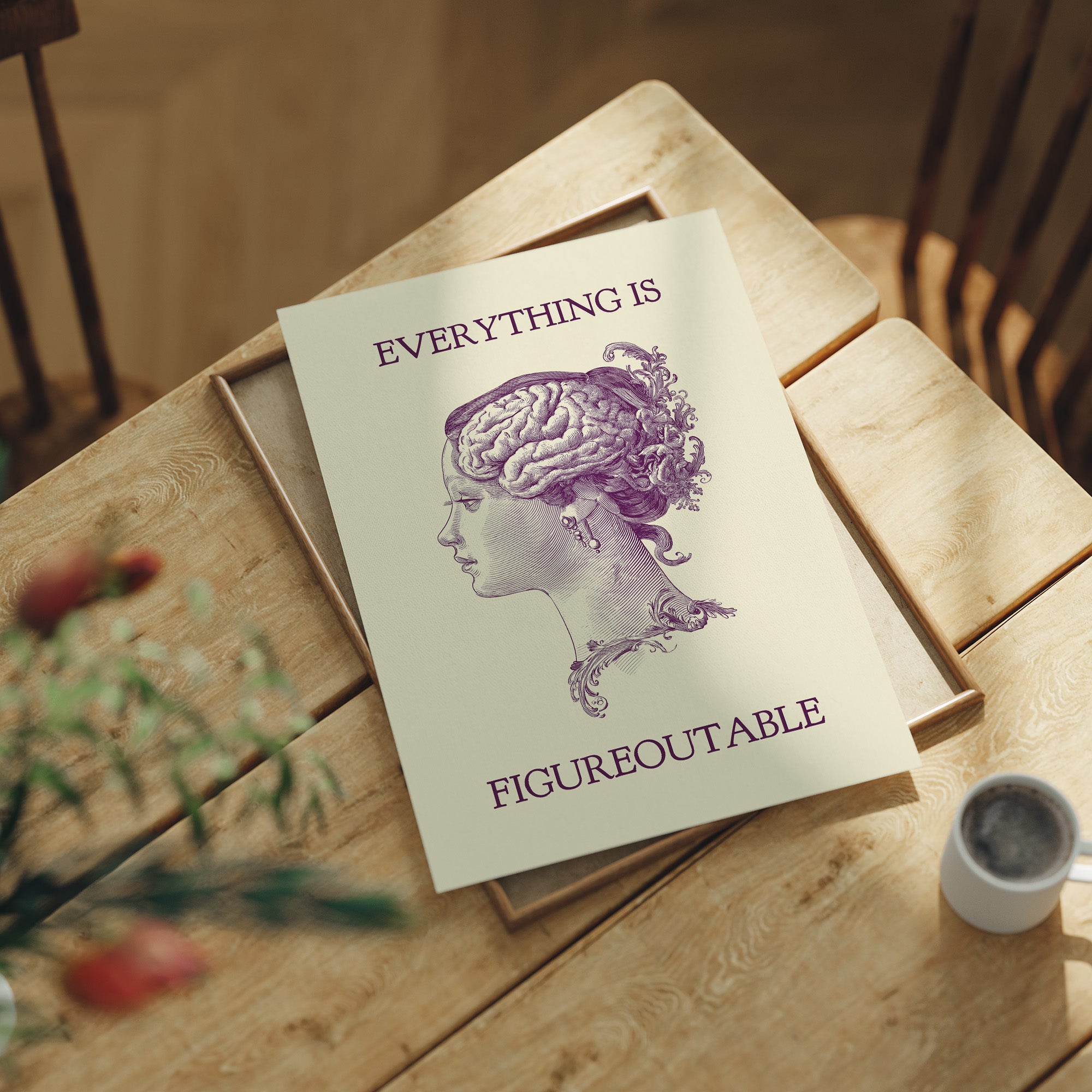 Everything Is Figureoutable Vintage Mind Quote Print