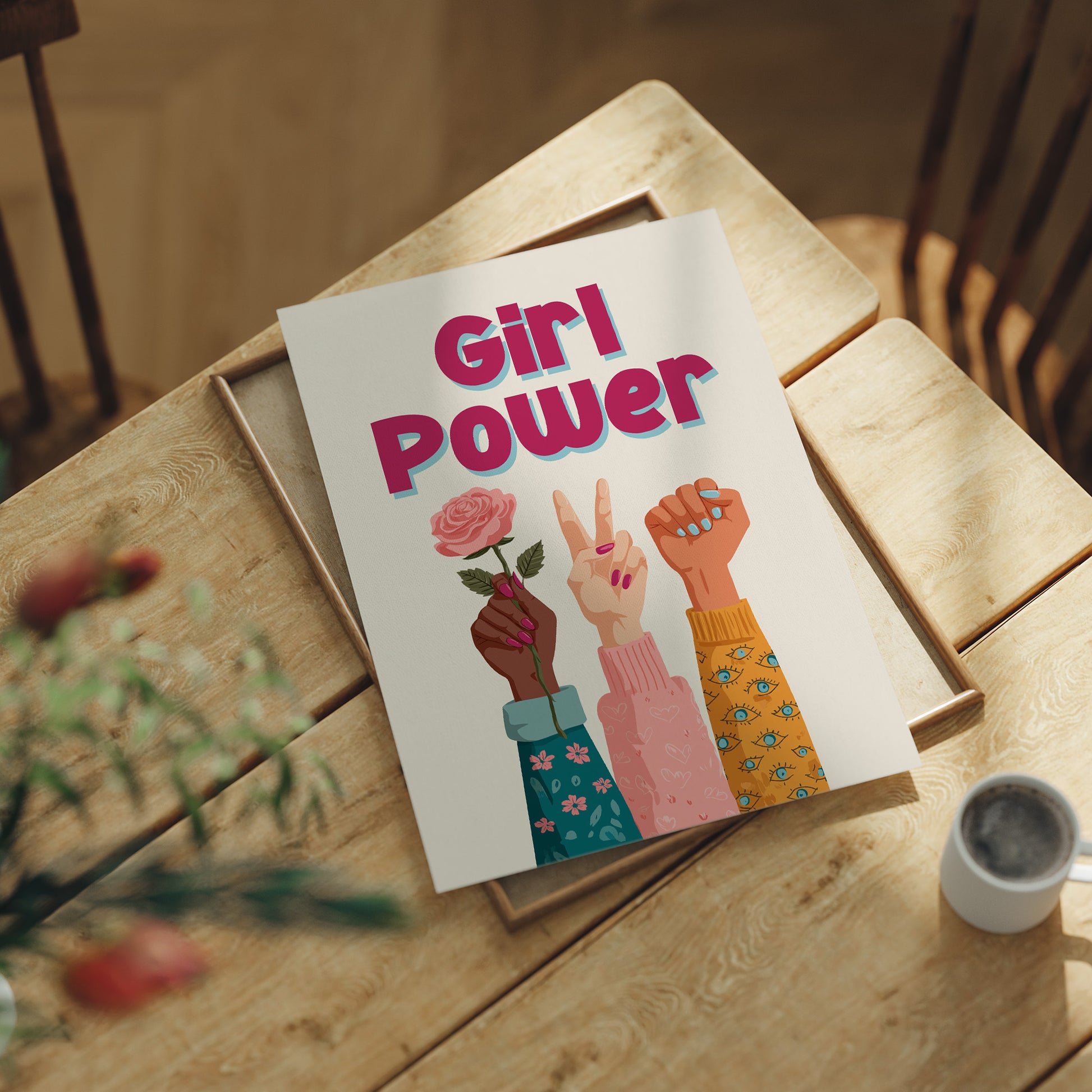 Girl Power Feminist Illustration Quote Print