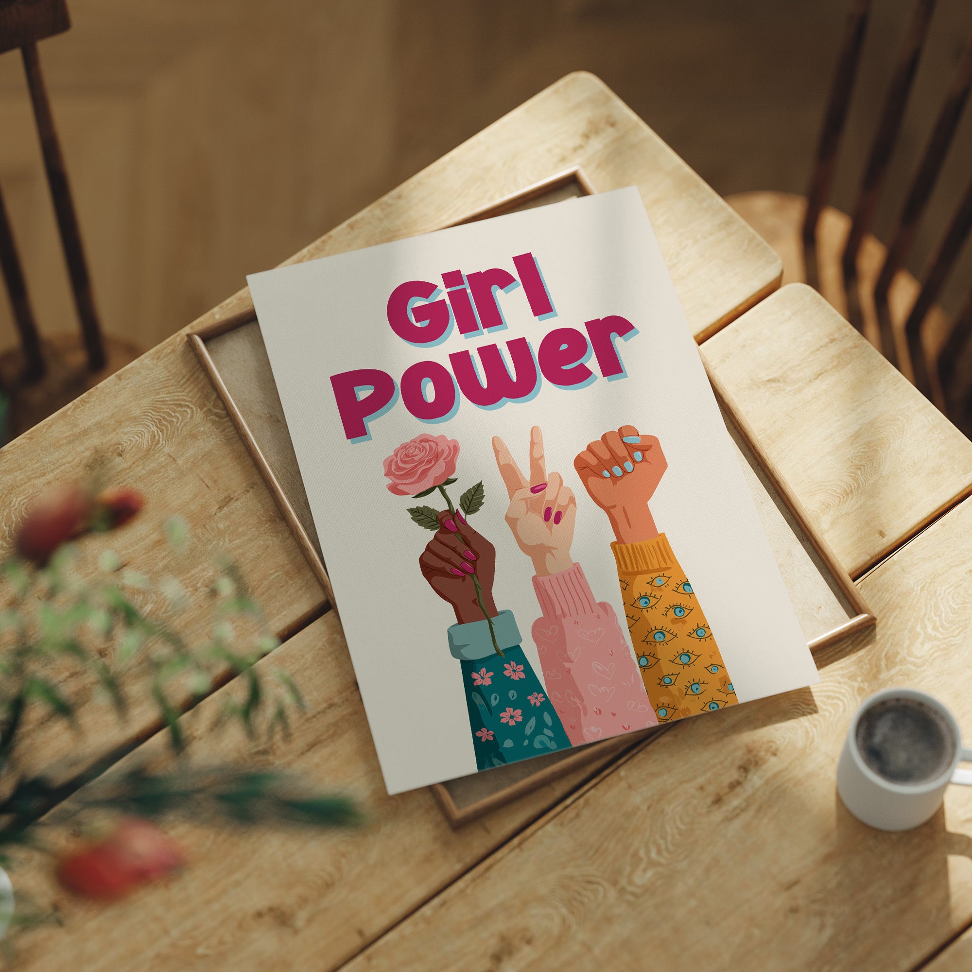 Girl Power Feminist Illustration Quote Print