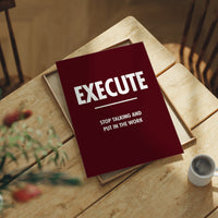 Execute Stop Talking Put In Work Motivation Print