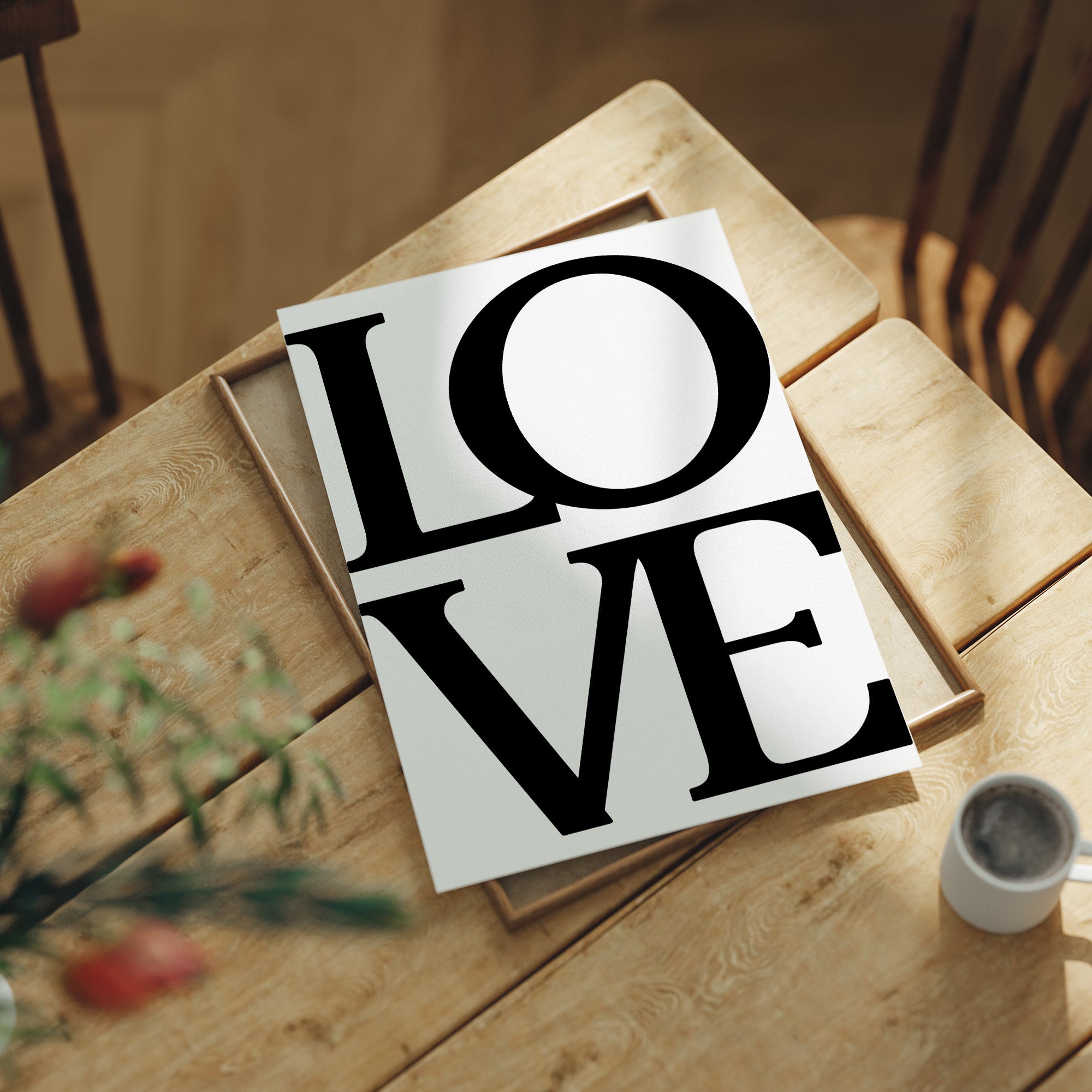 Bold Serif Love Typography Print
