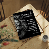 Be Strong and Courageous Lion Scripture