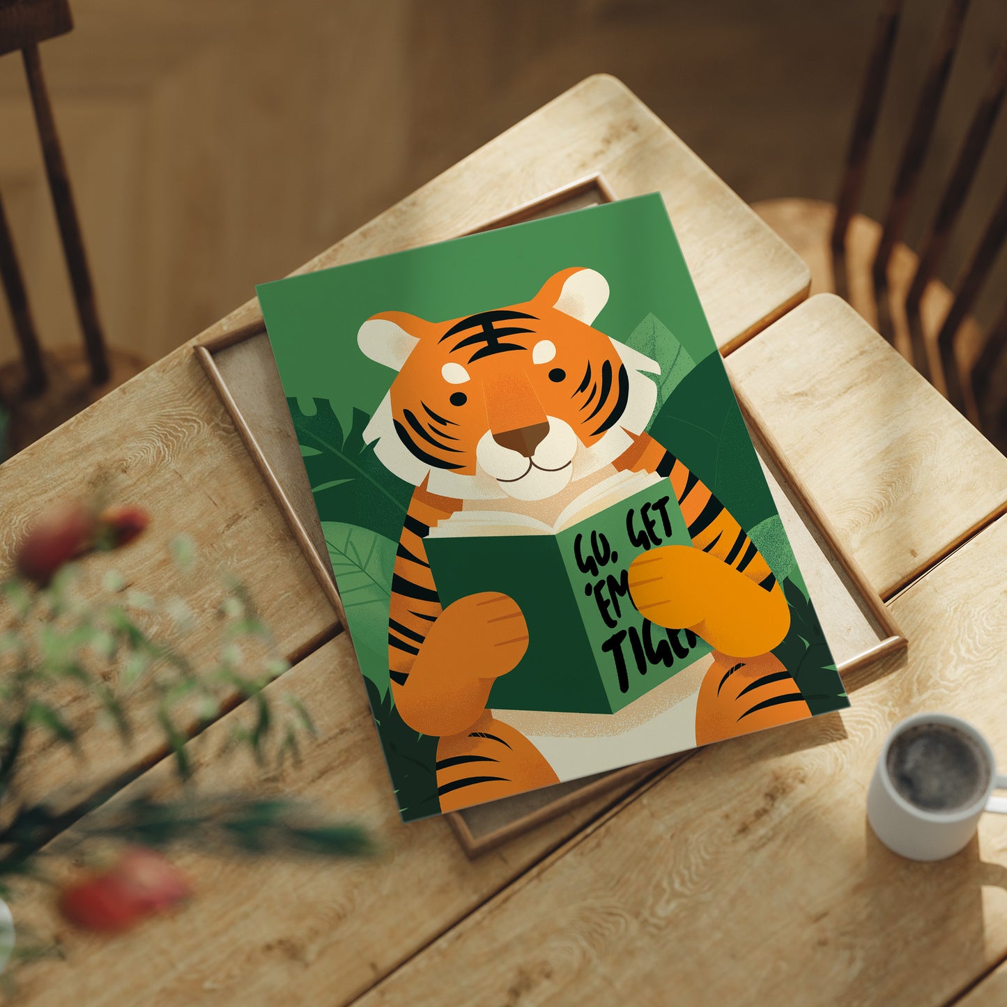 Go Get ’Em Tiger Motivational Kids Wall Art