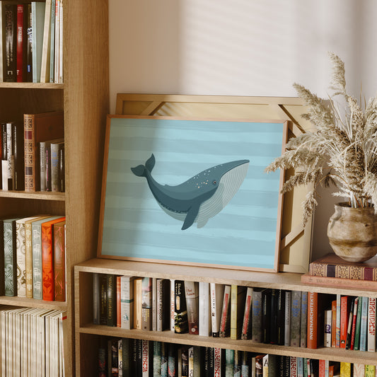 Blue Whale Canvas Art