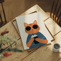 Cool Cat With Coffee