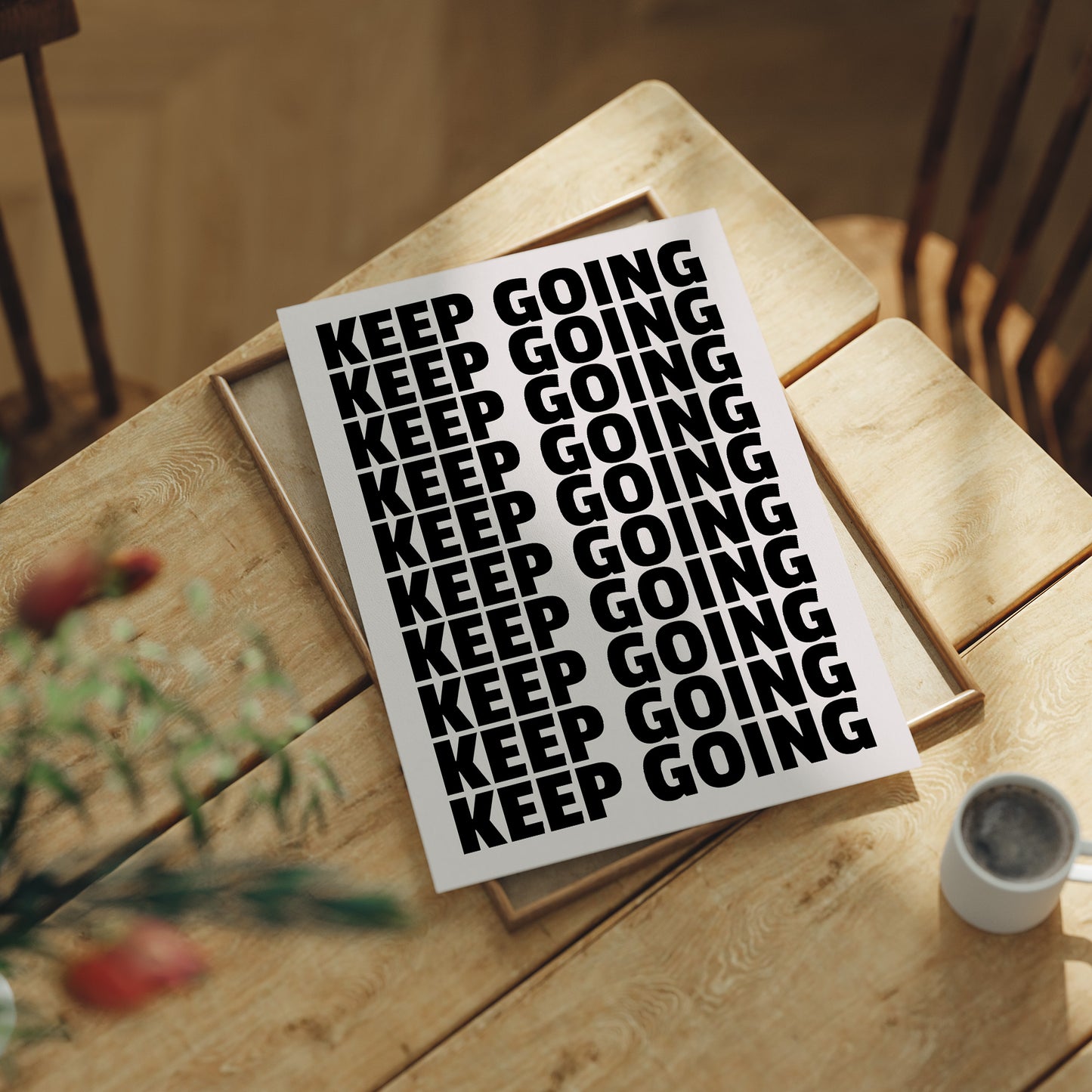 Keep Going Bold Repeat Typography