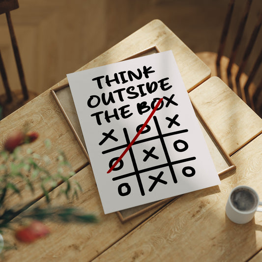 Think Outside The Box Tic Tac Toe Art