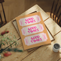 Good Times Ticket Wall Art
