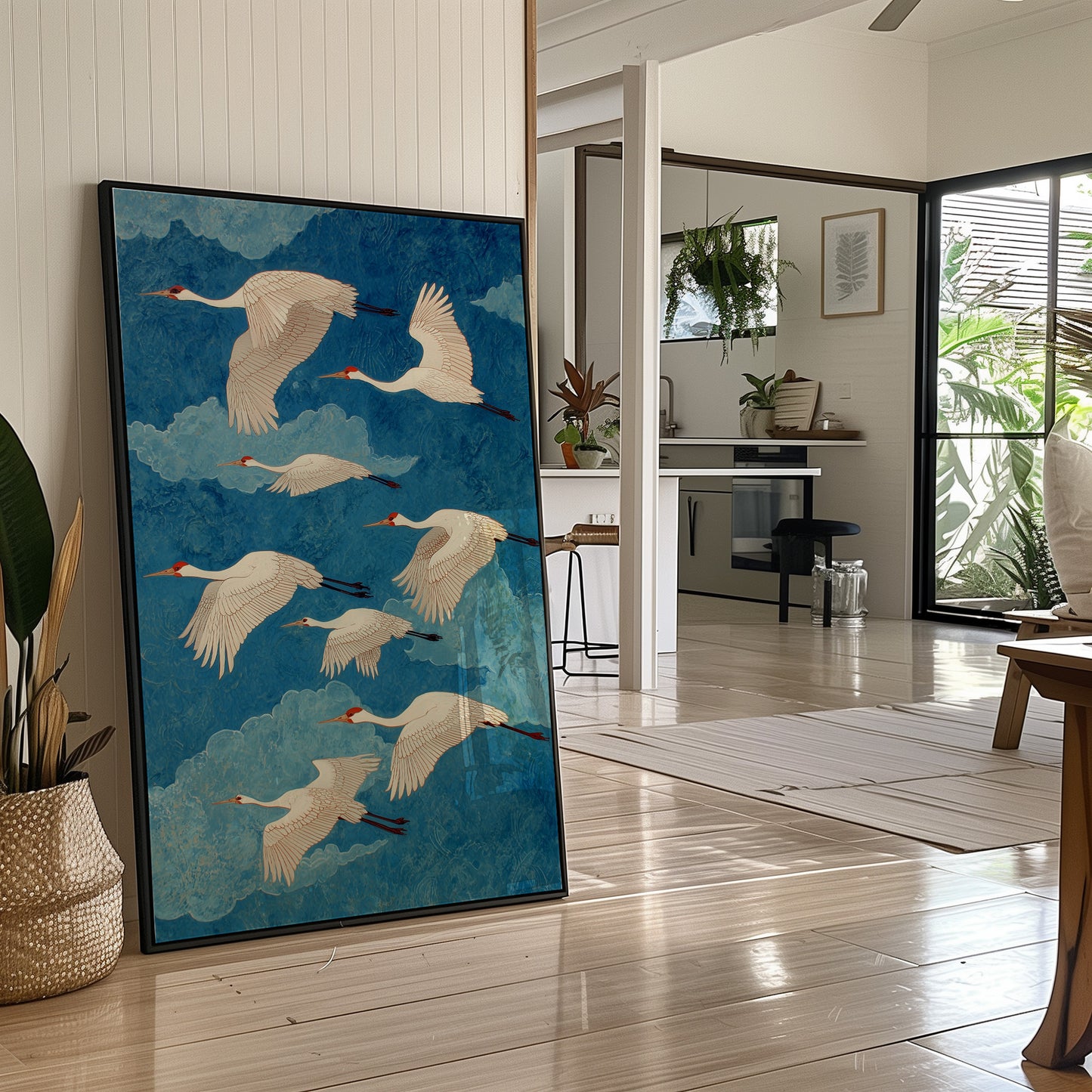 Eight Cranes and a Blue Forever