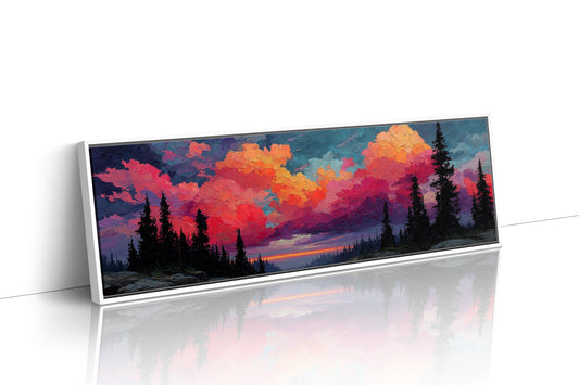 Crimson Skies Over Silent Pines