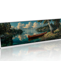 Canoe Resting On Still Waters