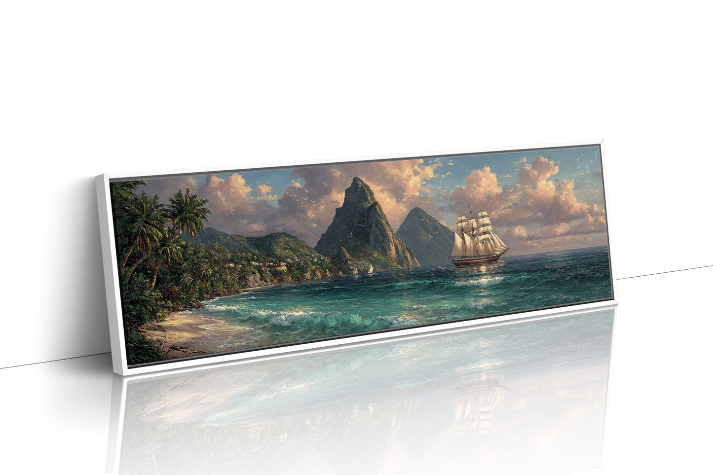 Sails Beneath Emerald Peaks