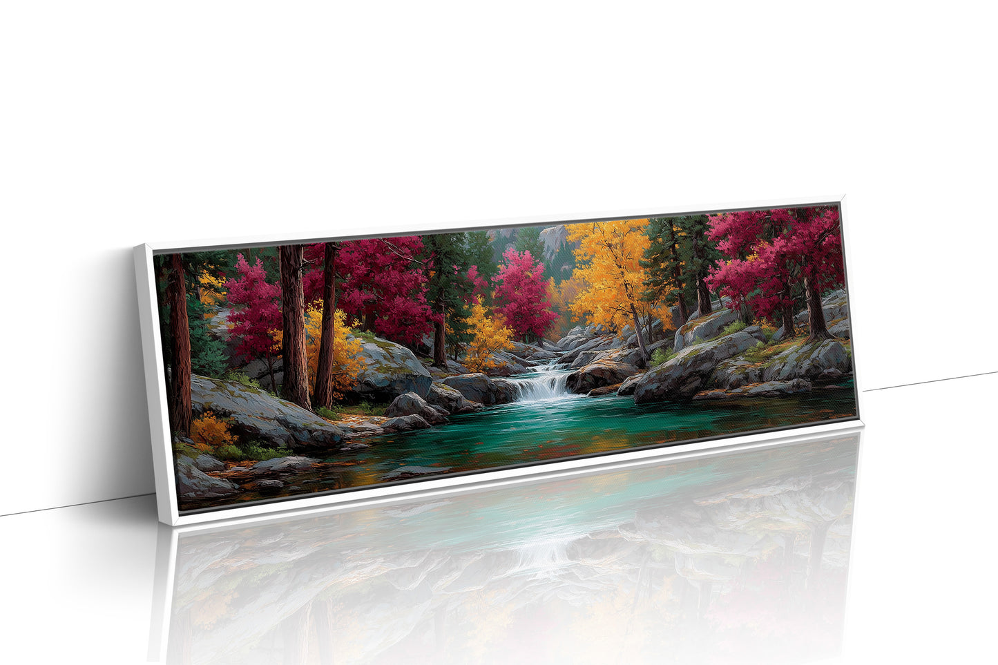Autumn Waters Through Crimson Pines