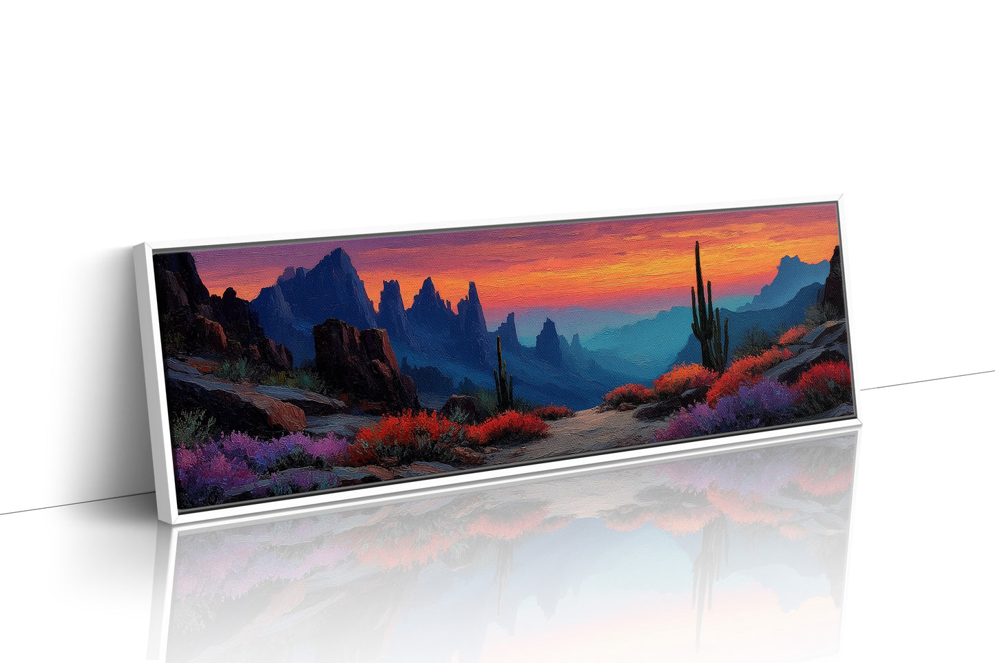Desert Glow Beyond the Cliffs