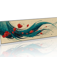 Petals Adrift on Teal Currents
