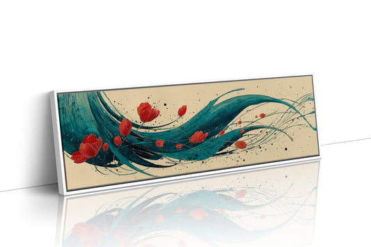 Petals Adrift on Teal Currents