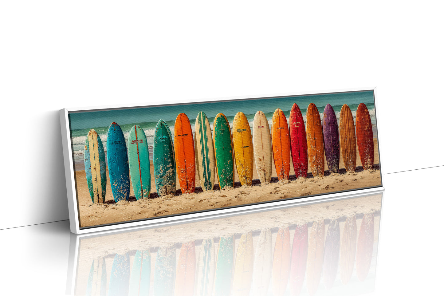 Vintage Surfboard Rainbow