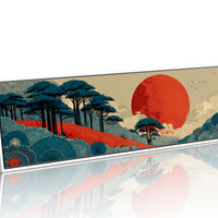 Crimson Sun Over Indigo Pines
