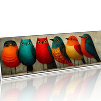 A Colorful Gathering on the Wire