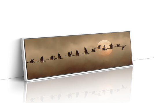 Flight Across the Harvest Moon