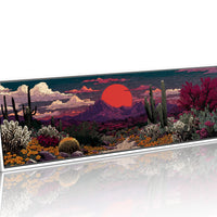 Desert Path Beneath the Crimson Sun