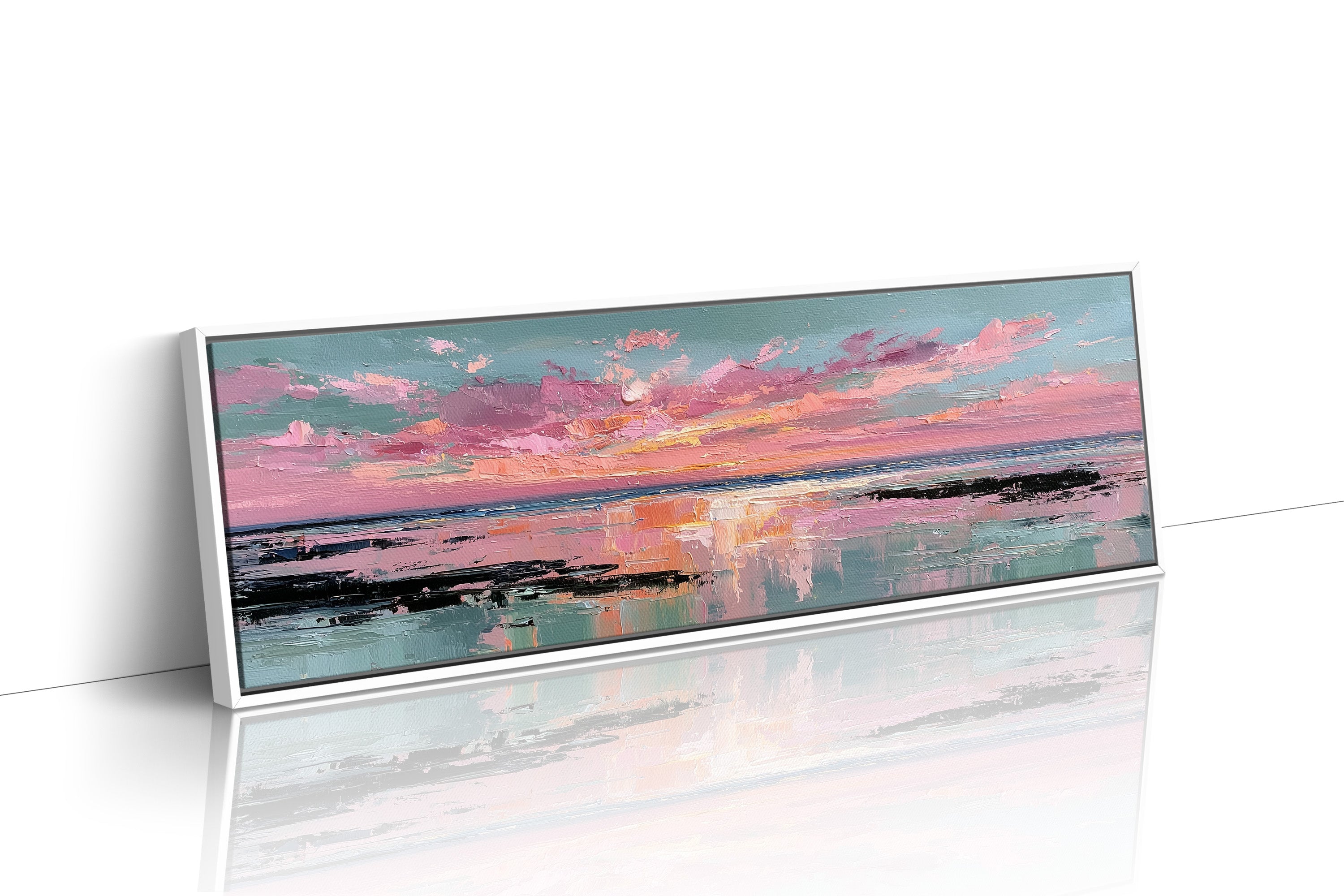 Blush Horizon Coastal Sunset