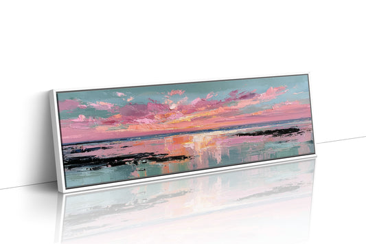 Blush Horizon Coastal Sunset
